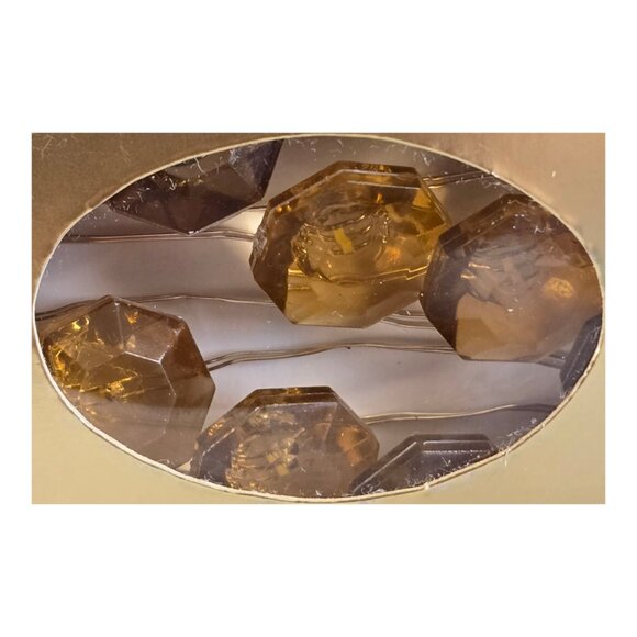 NEW Pier 1 Imports Glimmer Strings Flexible LED Light AMBER Jewels 10' 50 Lights - Picture 2 of 7